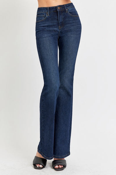 Dark Wash High Rise Flared Jeans (Includes Plus!) - Risen Jeans