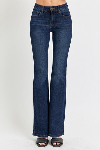 Dark Wash High Rise Flared Jeans (Includes Plus!) - Risen Jeans