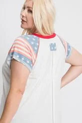 Stars and Stripes Sleeve Tee (Includes Plus!)