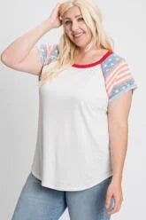 Stars and Stripes Sleeve Tee (Includes Plus!)