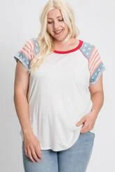 Stars and Stripes Sleeve Tee (Includes Plus!)