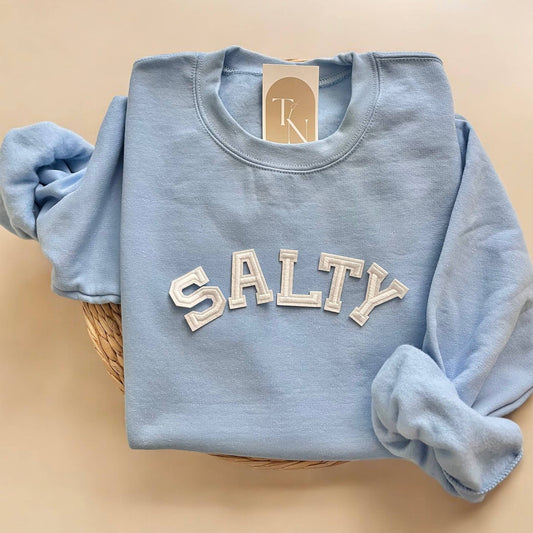 Light Blue "Salty" Crewneck Sweatshirt