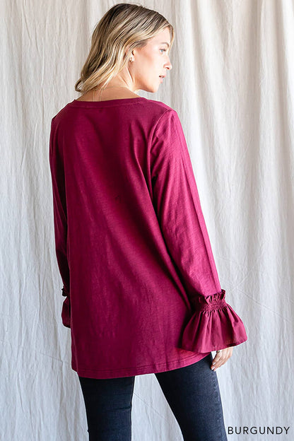 Burgundy Washed Cotton Tunic