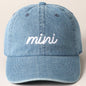 "Mini" Embroidered Baseball Cap - Matches "Mom" Cap