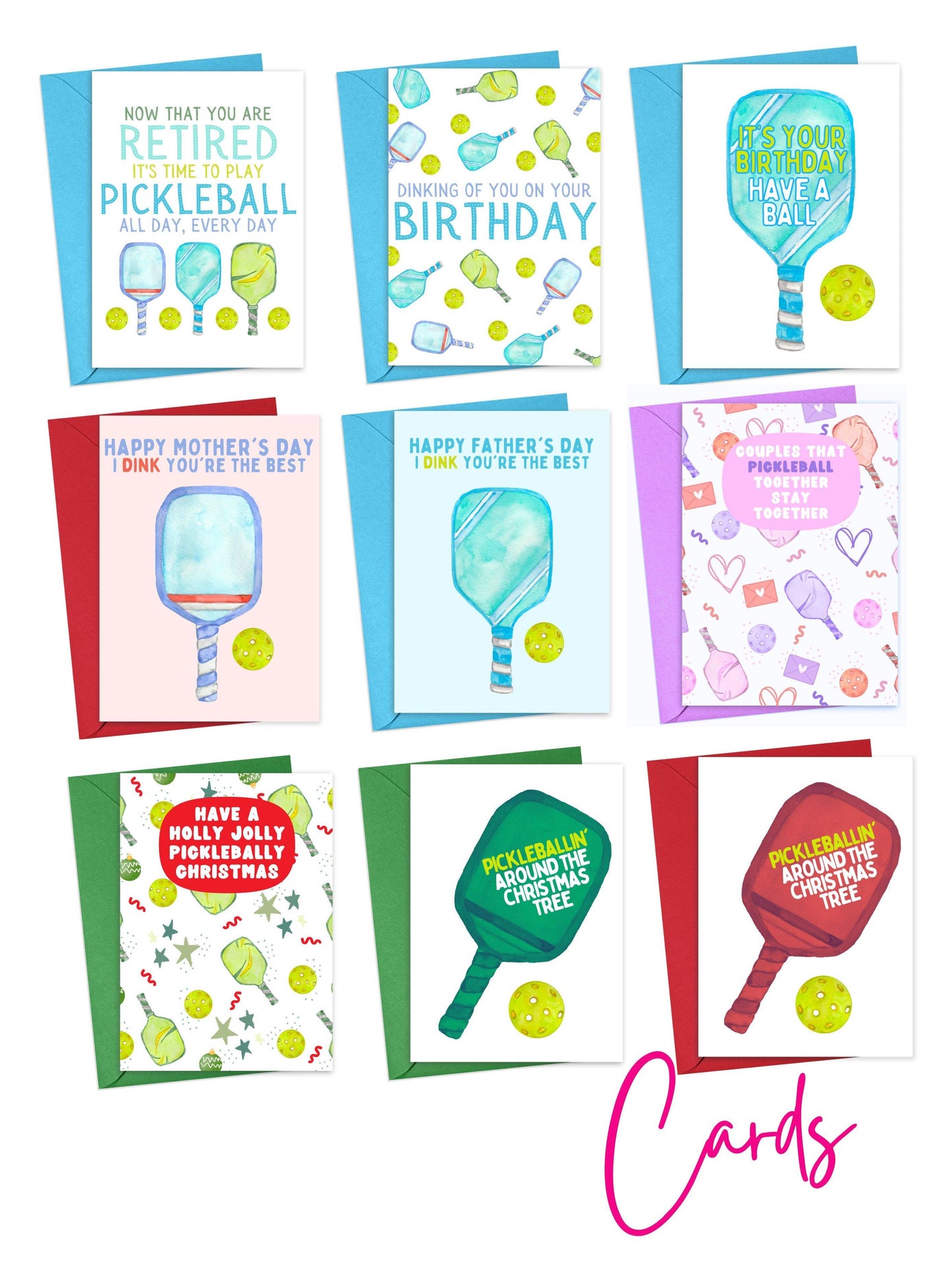 Pickleball Birthday Cards Pickleball Gifts Funny Cards Men