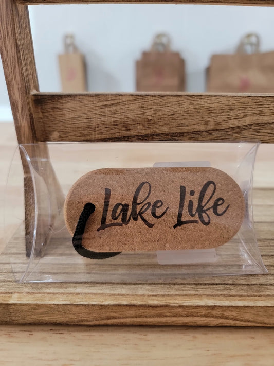 Lake Life Floating Cork Keychain