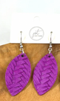 Leather Mini Leaf Earrings (Available in 5 Colors!)