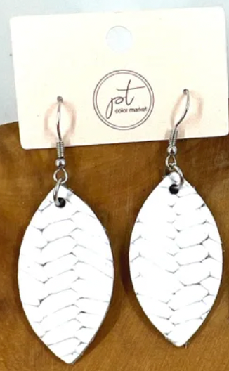 Leather Mini Leaf Earrings (Available in 5 Colors!)