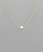 Oval Pearl Pendant Necklace