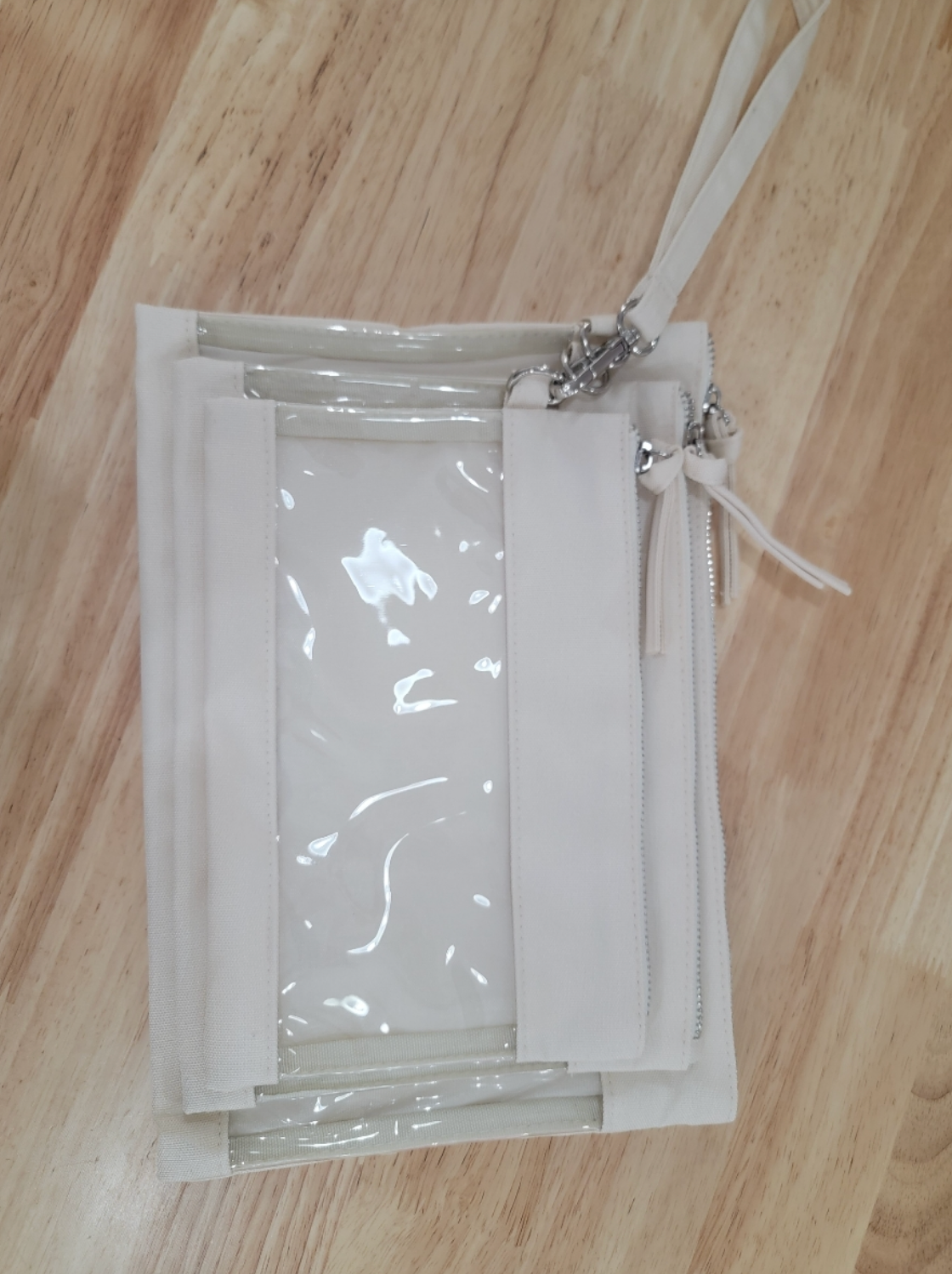 Set of 3 Clear Organizer Bags