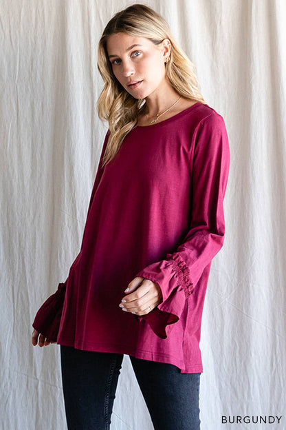 Burgundy Washed Cotton Tunic