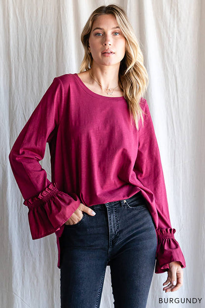 Burgundy Washed Cotton Tunic