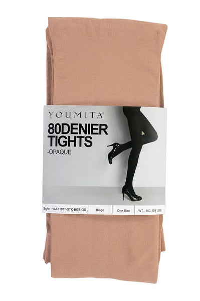 No-Run Opaque Tights with Non-Binding Waistband (Includes Plus!)